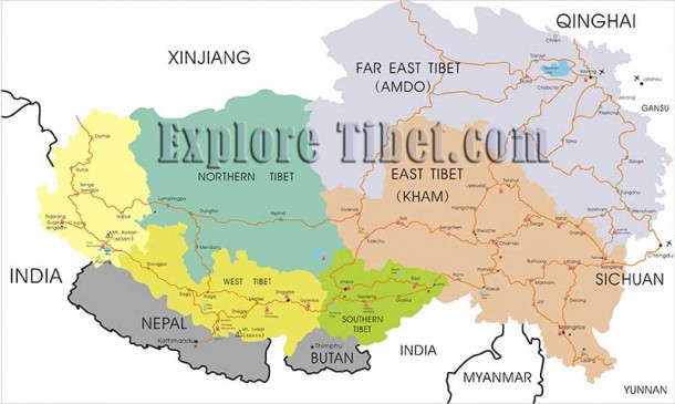 Tibet-map